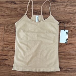 Splits59 Women's Beige Seamless Camisole